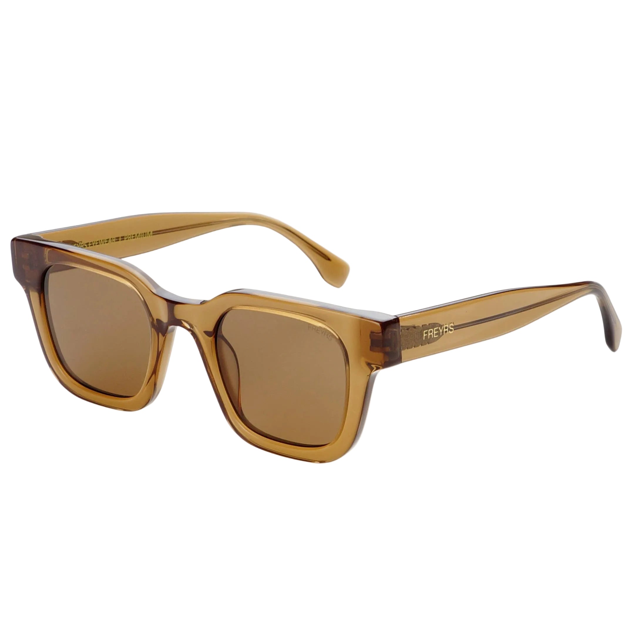 Atlas Acetate Rectangular Sunglasses: Brown