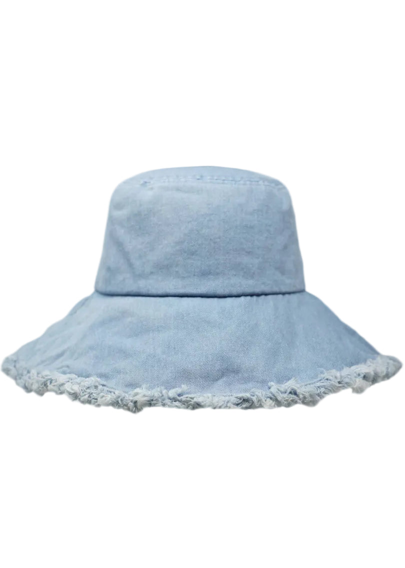 Keanu Twill Raw Edge Bucket Hat