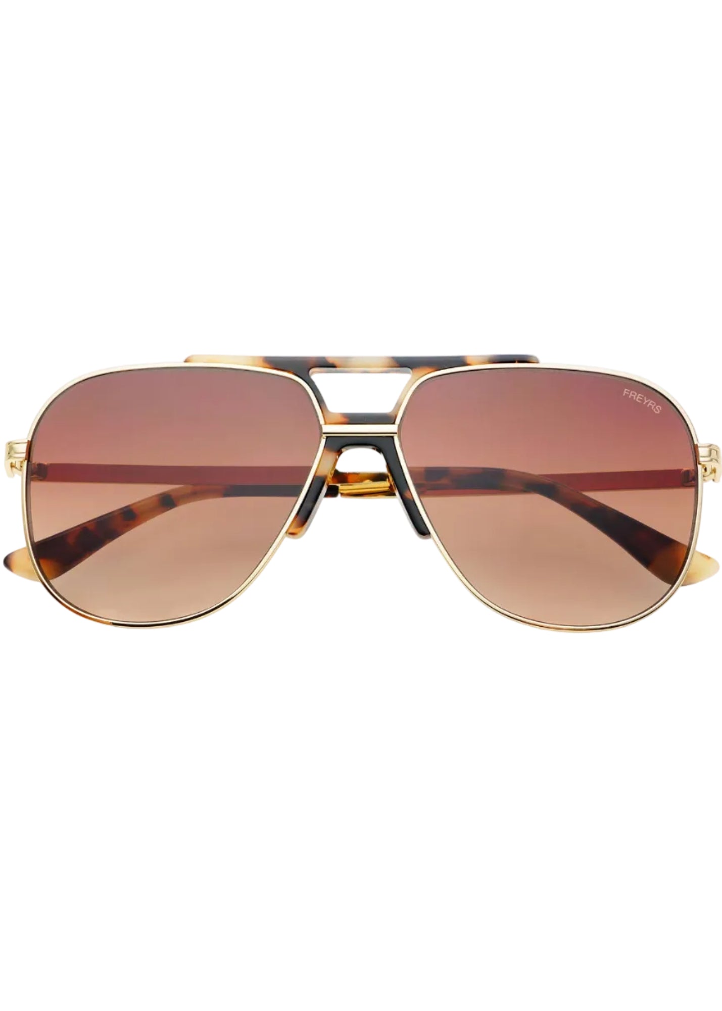 Logan Acetate Aviator Unisex Sunglasses - Tortoise / Brown