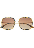 Cosmo Acetate Womens Square Sunglasses - Milky Tortoise