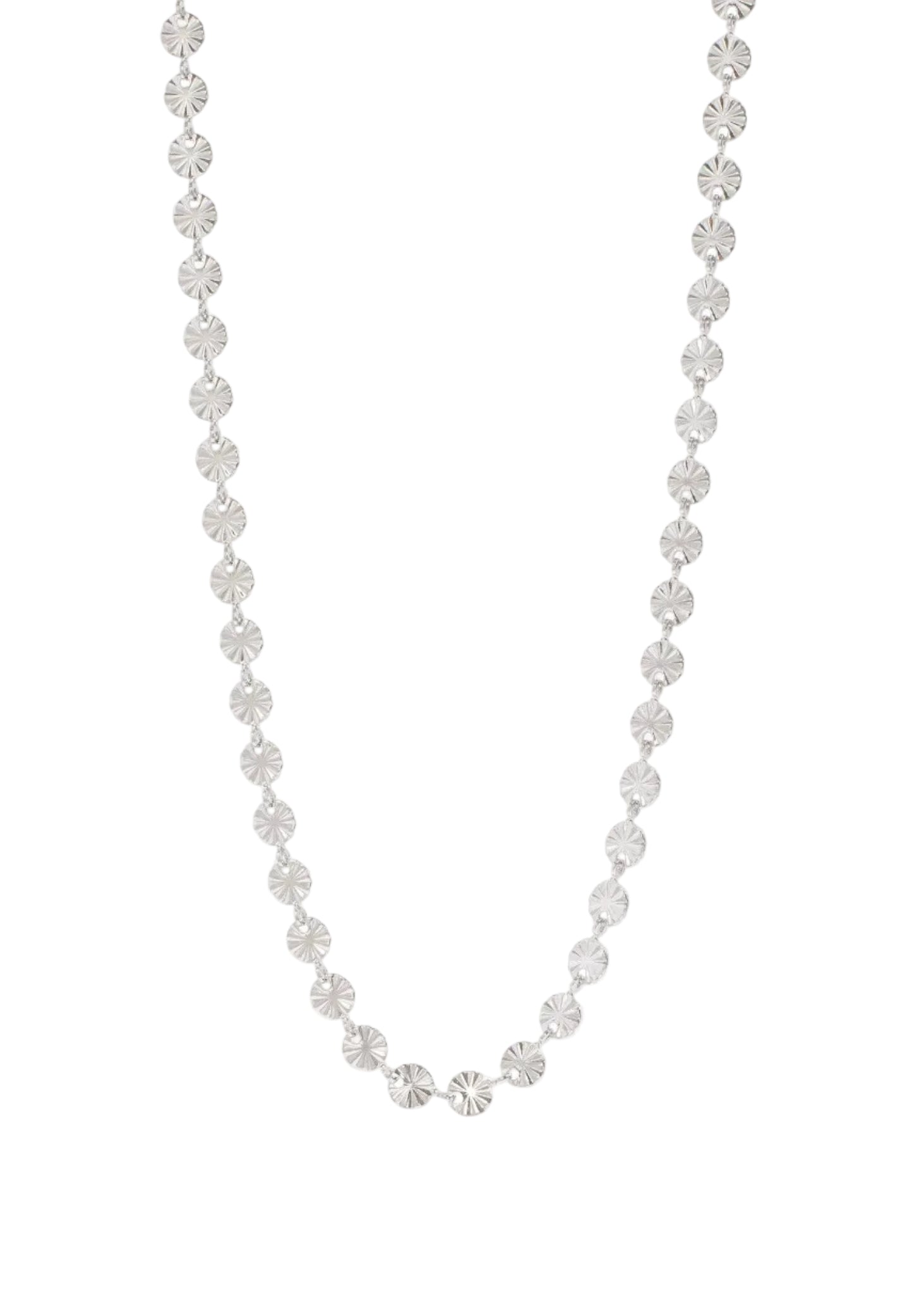 Sunburst Chain Necklace - Silver