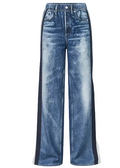 Faux Denim Track Pant by Urban Daizy