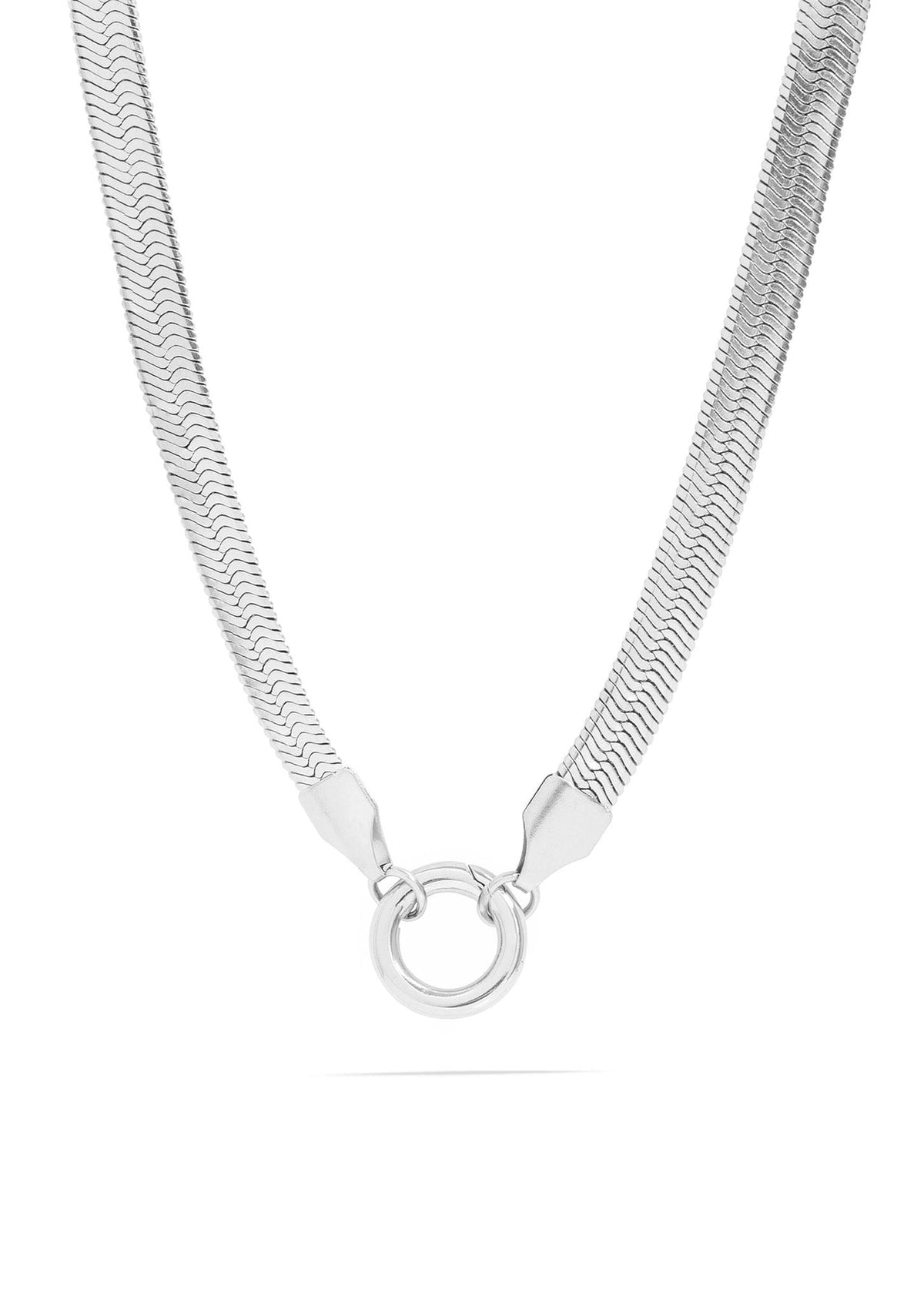 Herringbone Charm Holder - Silver by WJW