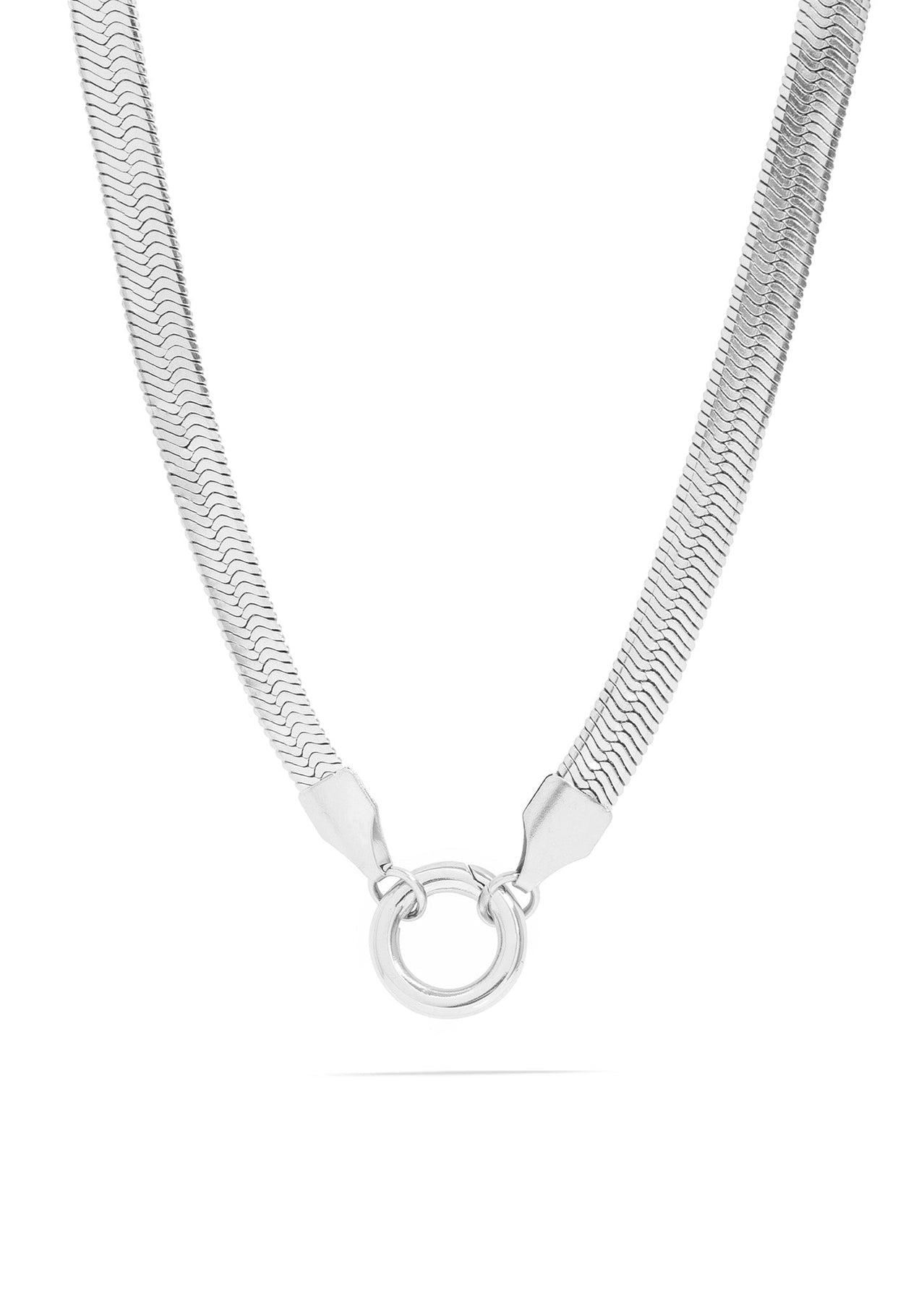 Herringbone Charm Holder - Silver