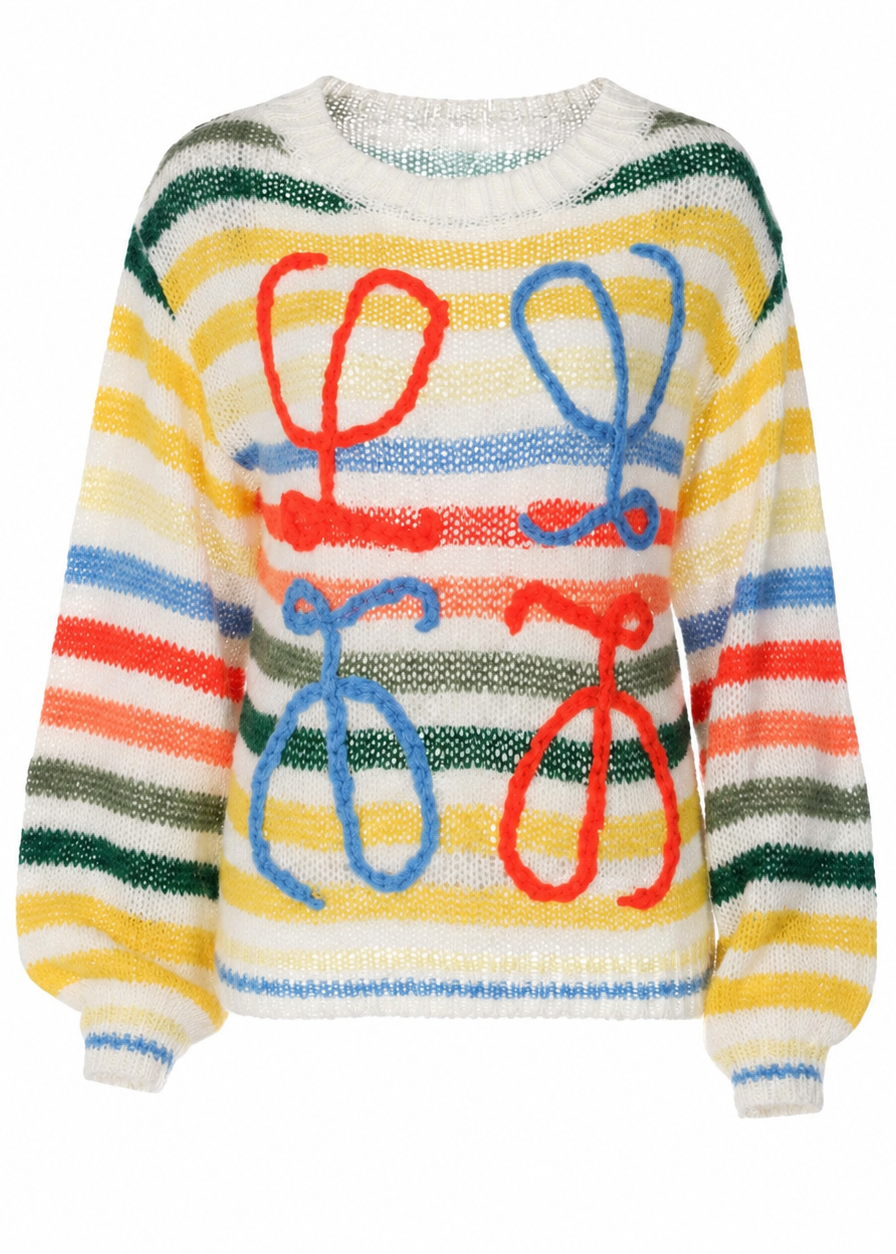 Striped Loose Pullover Sweater
