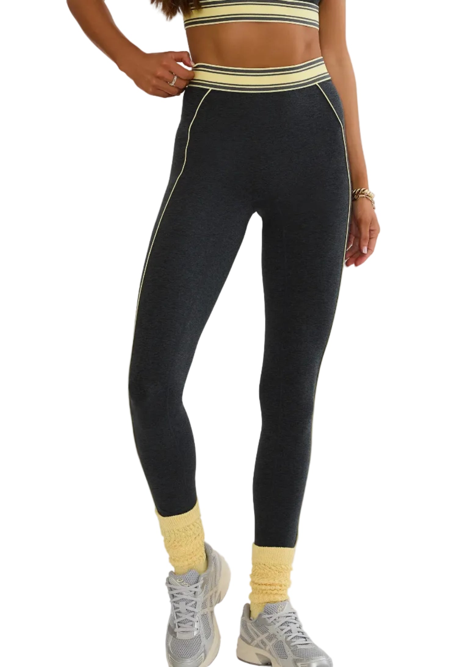 Tierney Piping Leggings - Butter Grey