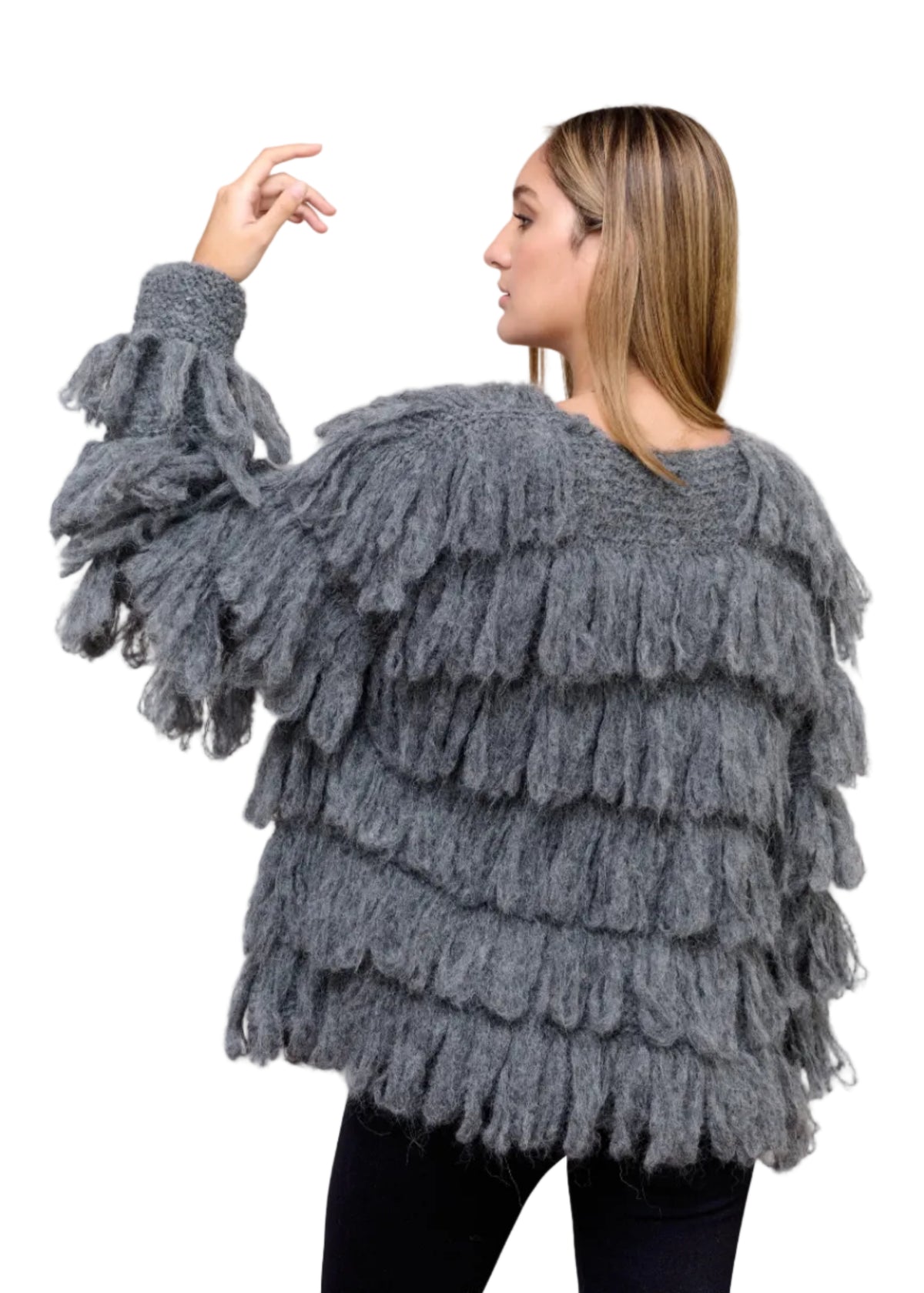 Mini Fringes Sweater - More Color Options by MIA - alternate view 2