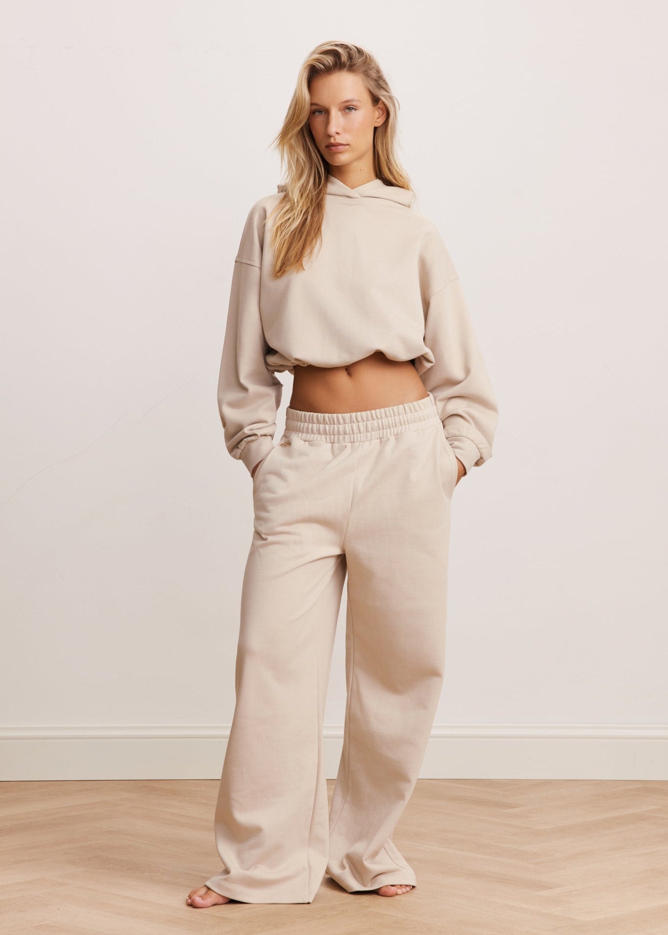 Amelia Cropped Hoodie Feather